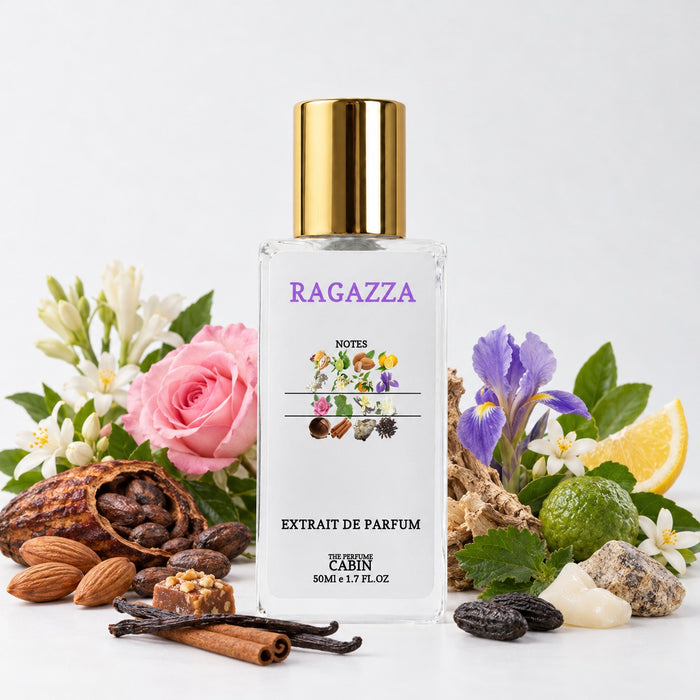Notes of the perfume surrounding the bottle 
