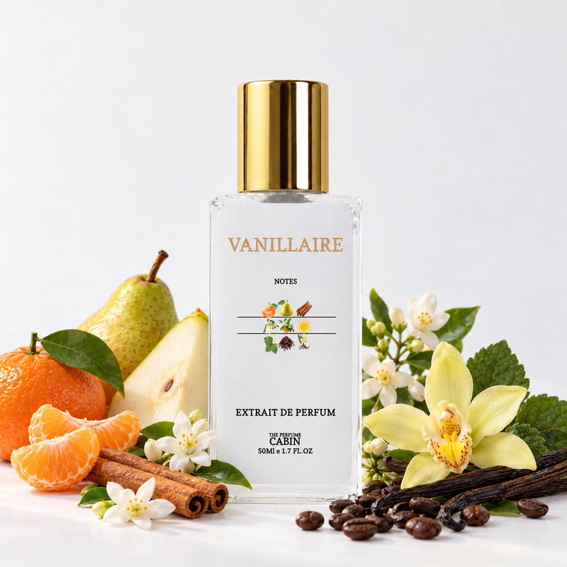 Vanillaire surrounded by natural fragrance ingredients